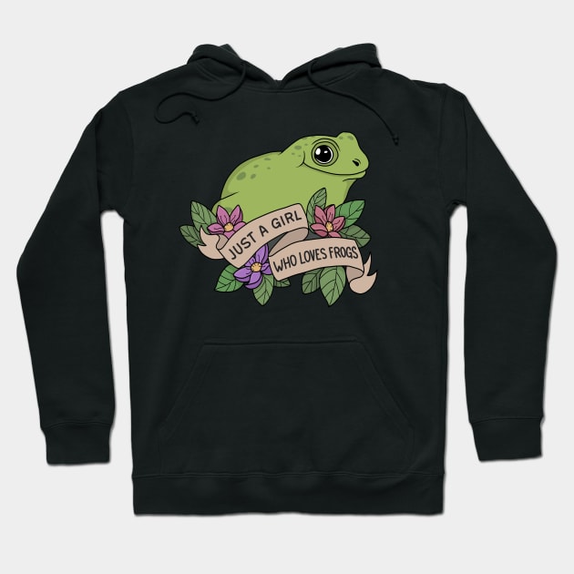 Just A Girl Who Loves Frogs Hoodie by valentinahramov